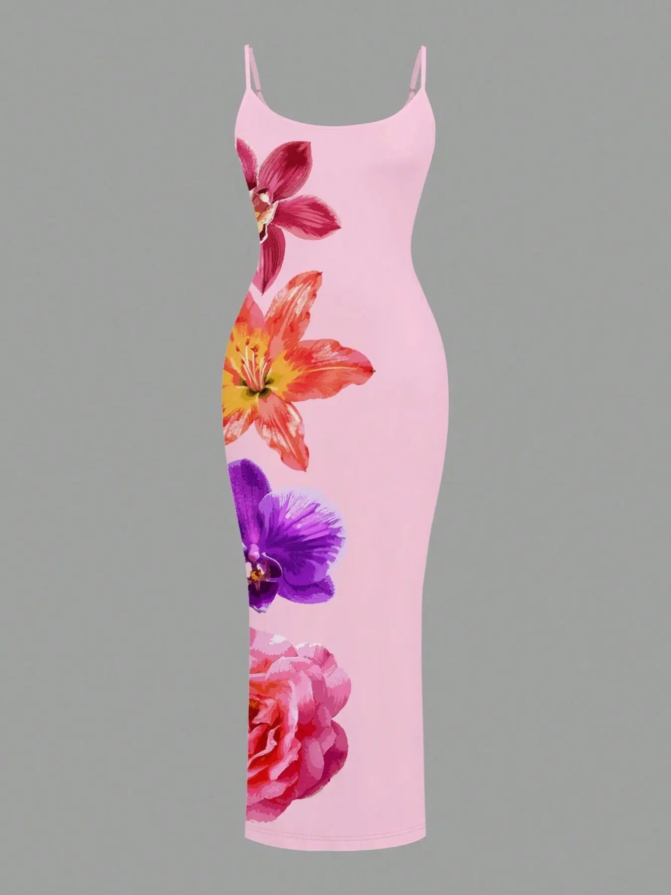 Women's Fashion Elegant Floral Print Cami Dress, Sexy Casual Summer Dress, Stylish Party Wear, Comfortable and Chic Design, Fit, Elegant Sleeveless Gown, Evening Party Dresses