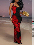 Women's Fashion Elegant Floral Print Cami Dress, Sexy Casual Summer Dress, Stylish Party Wear, Comfortable and Chic Design, Fit, Elegant Sleeveless Gown, Evening Party Dresses