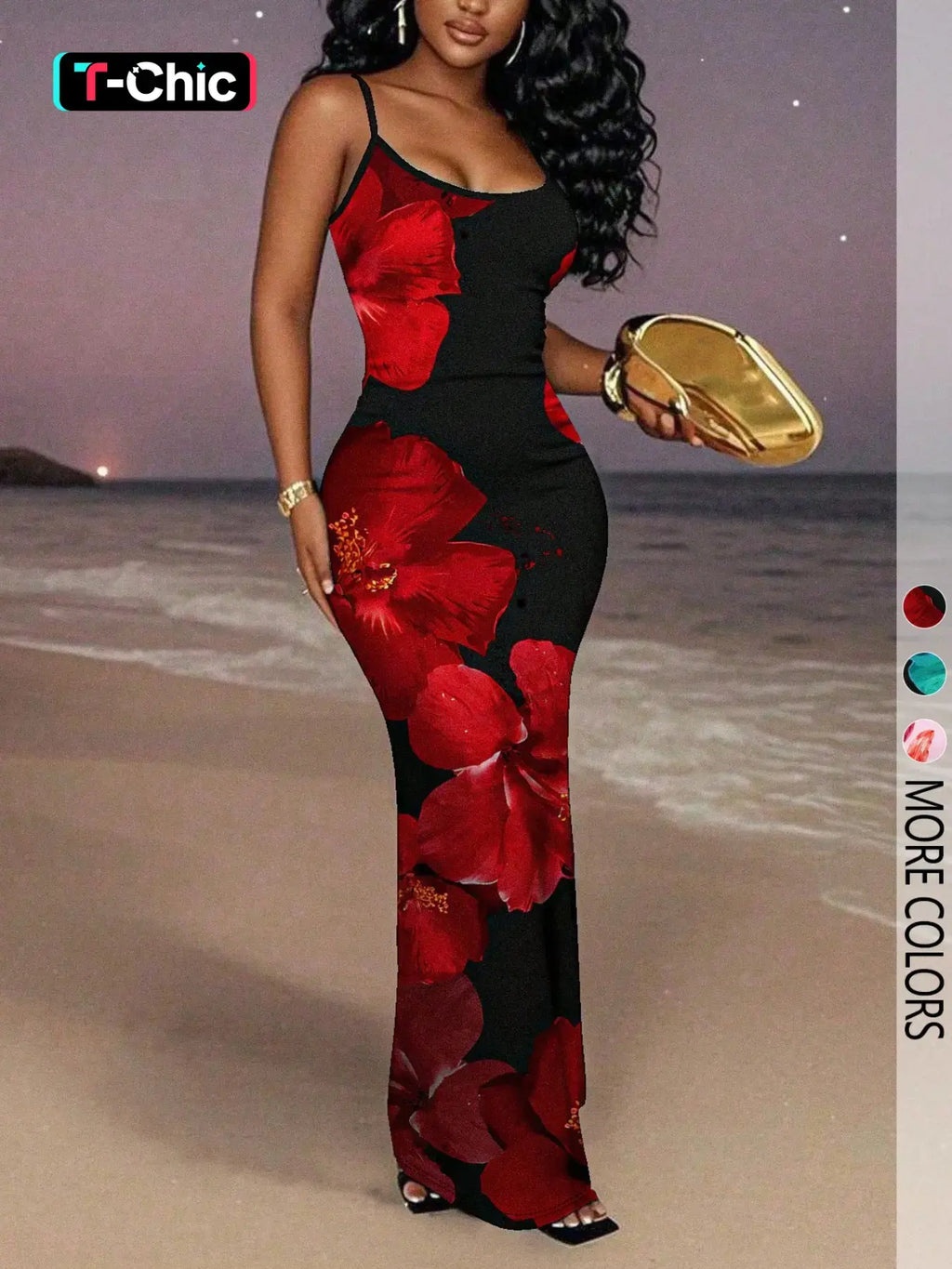 Women's Fashion Elegant Floral Print Cami Dress, Sexy Casual Summer Dress, Stylish Party Wear, Comfortable and Chic Design, Fit, Elegant Sleeveless Gown, Evening Party Dresses