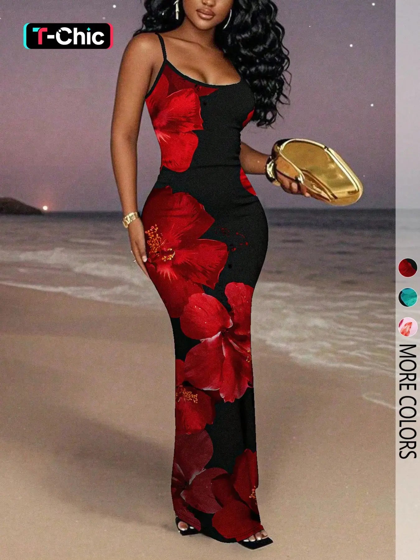 Women's Fashion Elegant Floral Print Cami Dress, Sexy Casual Summer Dress, Stylish Party Wear, Comfortable and Chic Design, Fit, Elegant Sleeveless Gown, Evening Party Dresses