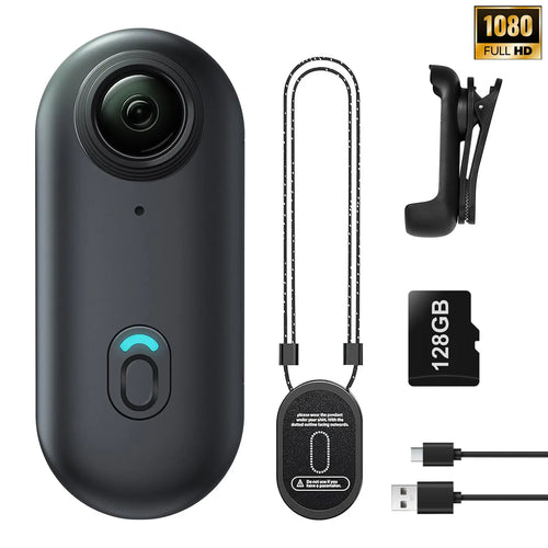 1080P Full HD Action Camera, Mini, Compact, Portable Wearable Cam, Wireless, Magnetic, Clip, 128GB Memory Card Storage, Hands-Free Recording, Ideal for Cycling, Skiing, Outdoor Sports #GLOBAL PICKS