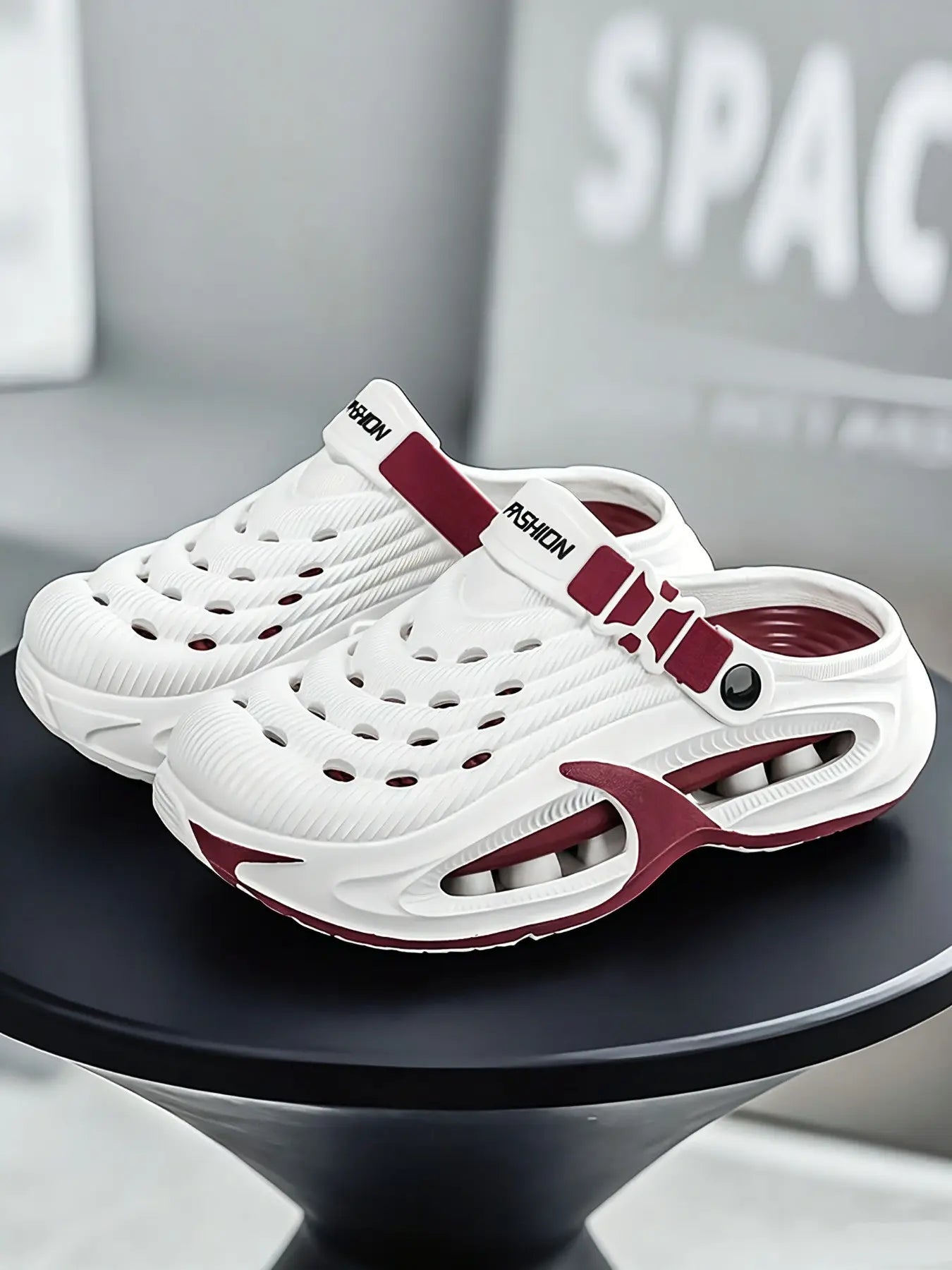 Men's Fashion Clogs, Summer Thick Sole Height Boost Platform Shoes, EVA Material, Breathable Anti-Slip Outdoor Casual Footwear