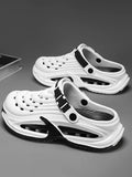 Men's Fashion Clogs, Summer Thick Sole Height Boost Platform Shoes, EVA Material, Breathable Anti-Slip Outdoor Casual Footwear