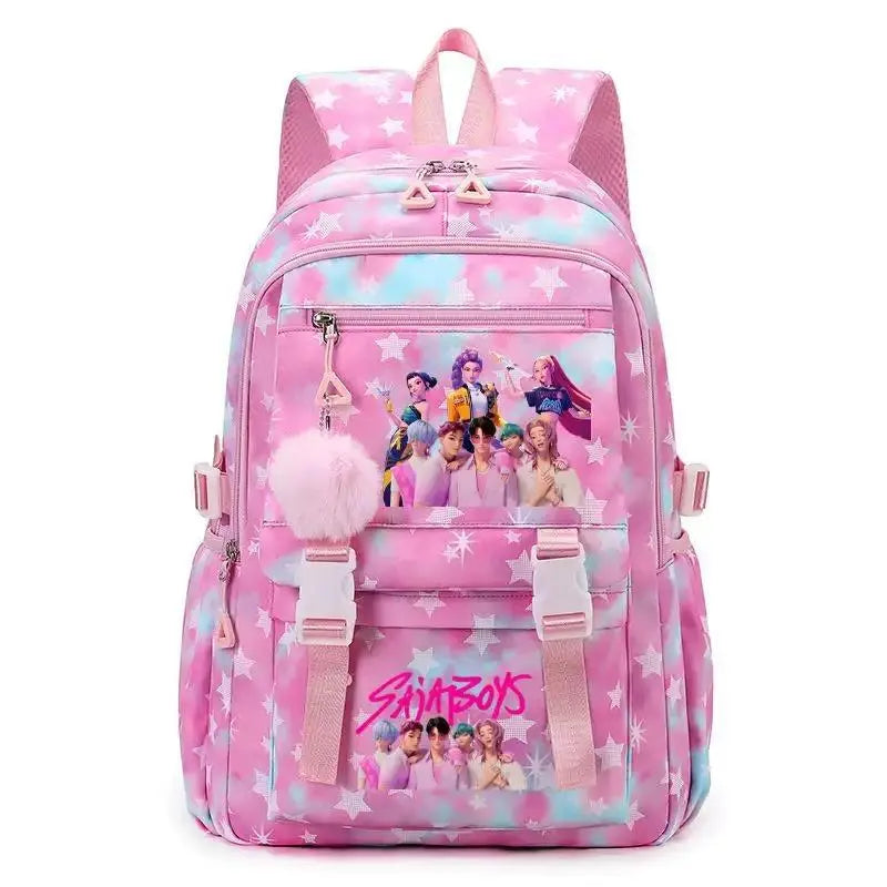 Large Girls' Multi-Function Cute School Backpack, Zip Tablet & Laptop Protection Bag, Travel Bag for Phones & Electronics Accessories, Multi Function Backpack