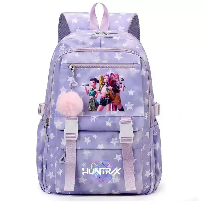 Large Girls' Multi-Function Cute School Backpack, Zip Tablet & Laptop Protection Bag, Travel Bag for Phones & Electronics Accessories, Multi Function Backpack