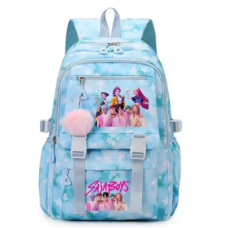 Large Girls' Multi-Function Cute School Backpack, Zip Tablet & Laptop Protection Bag, Travel Bag for Phones & Electronics Accessories, Multi Function Backpack