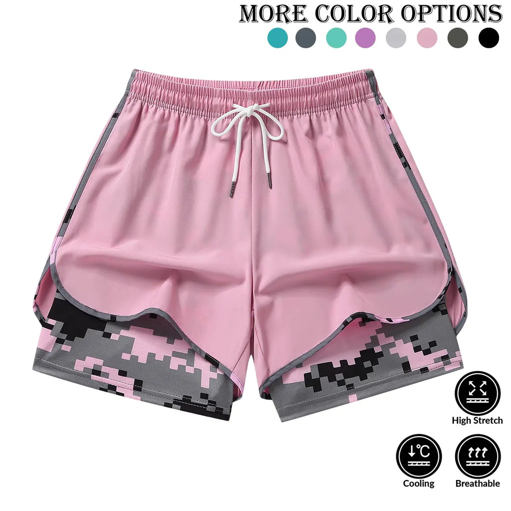 Pack of 6 women’s casual athletic shorts with built-in lining and a drawstring elastic waistband; suitable for outdoor sports, fitness, running, and everyday wear; women’s shorts, athletic shorts, womenswear,summerwins,summeroutfits,vacationoutfits,beacho