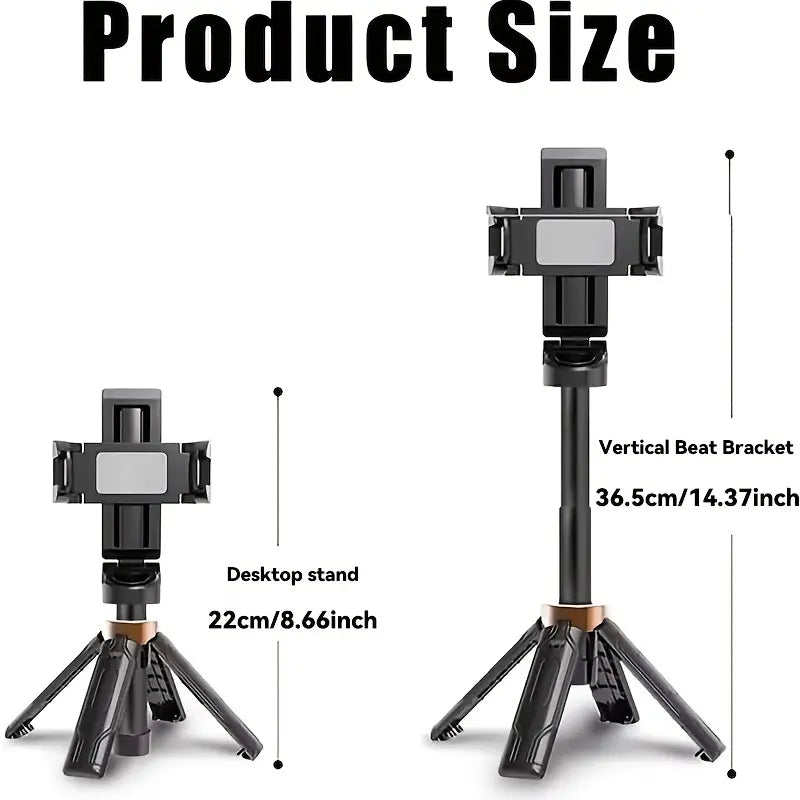 Mini Flexible Portable Bluetooth-compatible Selfie Stick Travel Tripod Stand, Extensible Multi-Function Phone Holder for iPhone Android Smartphone Camera Accessories, Portable Selfie Accessory, Travel Gadgets