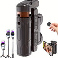Mini Flexible Portable Bluetooth-compatible Selfie Stick Travel Tripod Stand, Extensible Multi-Function Phone Holder for iPhone Android Smartphone Camera Accessories, Portable Selfie Accessory, Travel Gadgets